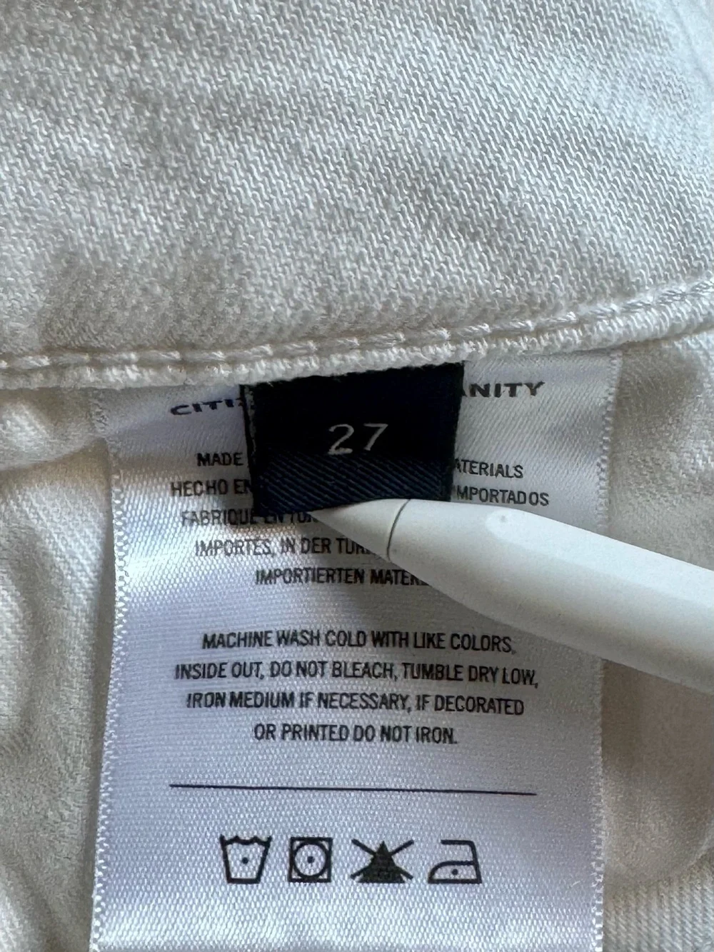 Citizens Of Humanity White ISOLA Straight Jeans - Picture 6 of 7